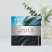 Invitation Fête d'anniversaire des 21 ans de l'homme abstrait (Debout devant)