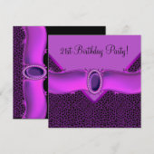 Invitation Fête d'anniversaire des 21 ans de Purple Leopard (Devant / Derrière)