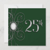 Invitation Fête d'anniversaire des 25 ans de Green & Silver D (Dos)
