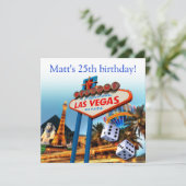 Invitation Fête d'anniversaire des 25 ans de Las Vegas (Debout devant)