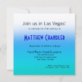Invitation Fête d'anniversaire des 25 ans de Las Vegas (Dos)