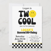 Invitation Fête d'anniversaire des 2 ans de Two Cool Boy (Devant)