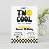Invitation Fête d'anniversaire des 2 ans de Two Cool Boy (Debout devant)