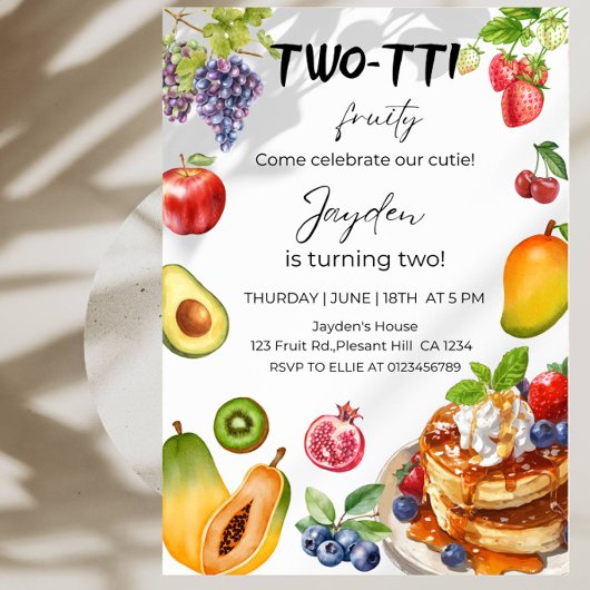 Invitation Fête d'anniversaire des 2 ans de TWO -TTI Fruity B
