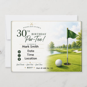 Invitation Fête d'anniversaire des 30 ans de Golf