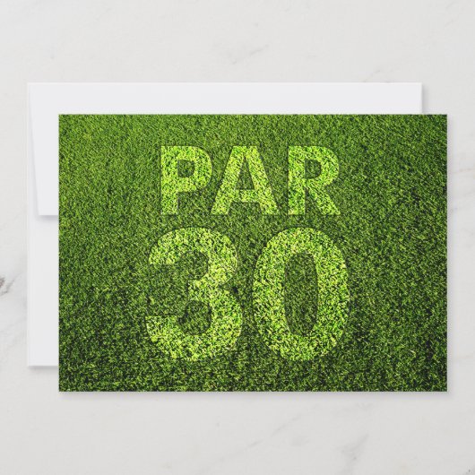 Invitation Fête d'anniversaire des 30 ans de Golf (Devant)