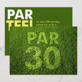 Invitation Fête d'anniversaire des 30 ans de Golf (Devant / Derrière)
