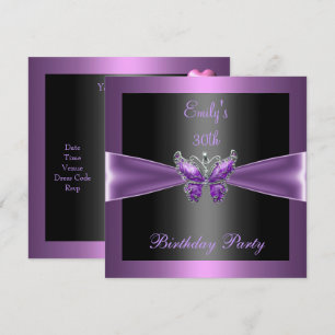 Invitation Fête d'anniversaire des 30 ans de Papillon Noir Ma