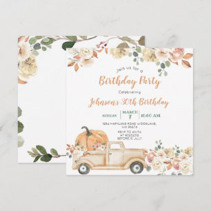 Invitation Fête d'anniversaire des 30 ans de Pumpkin Truck Fl