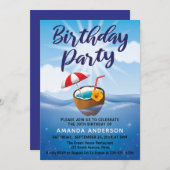 Invitation Fête d'anniversaire des 30 ans de Tropical Sea (Devant / Derrière)