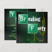 Invitation Fête d'anniversaire des 40 ans Breaking (Devant / Derrière)