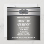 Invitation Fête d'anniversaire des 40 ans de Black Meetal Man (Dos)