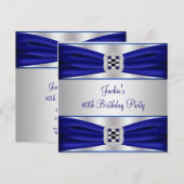 Invitation Fête d'anniversaire des 40 ans de Blue Sapphire Di (Devant / Derrière)