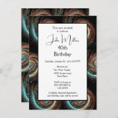 Invitation Fête d'anniversaire des 40 ans des hommes modernes (Devant / Derrière)