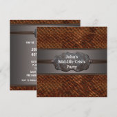 Invitation Fête d'anniversaire des 40 ans drôle de crise de l (Devant / Derrière)