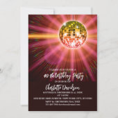 Invitation Fête d'anniversaire des 40 ans du Disco (Devant)