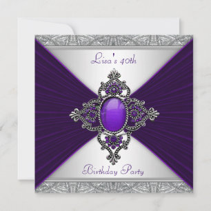 Invitation Fête d'anniversaire des 40 ans d'une femme en viol