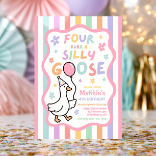 Invitation Fête d'anniversaire des 4 ans de Four Ever A Silly