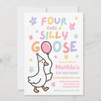 Invitation Fête d'anniversaire des 4 ans de Four Ever A Silly