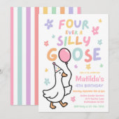 Invitation Fête d'anniversaire des 4 ans de Four Ever A Silly (Devant / Derrière)