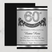 Invitation Fête d'anniversaire des 50 ans Black Silver (Devant / Derrière)