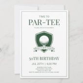 Invitation Fête d'anniversaire des 50 ans de golf Par-Tee Gre (Devant)