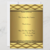 Invitation Fête d'anniversaire des 50 ans design or (Dos)