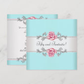 Invitation Fête d'anniversaire des 50 ans d'une femme avec de (Devant / Derrière)