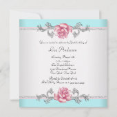 Invitation Fête d'anniversaire des 50 ans d'une femme avec de (Dos)