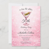 Invitation Fête d'anniversaire des 50 ans d'une femme Un peu  (Devant)