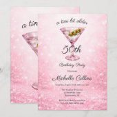 Invitation Fête d'anniversaire des 50 ans d'une femme Un peu  (Devant / Derrière)