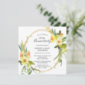 Invitation Fête d'anniversaire des 50 ans Fleur de jonquille (Debout devant)