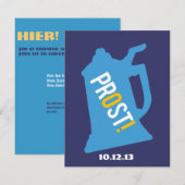 Invitation fête d'anniversaire des 50 ans pour hom (Devant / Derrière)