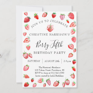 Invitation Fête d'anniversaire des 5 ans de Berry 5ème annive