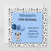 Invitation Fête d'anniversaire des 5 ans de votre enfant Thèm (Devant)
