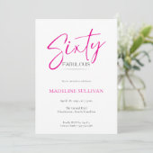 Invitation Fête d'anniversaire des 60 ans avec un script mini (Debout devant)