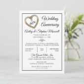 Invitation Fête d'anniversaire des 60 ans de mariage Heart Di (Debout devant)