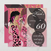 Invitation Fête d'anniversaire des 60 ans | Modèle | À faire (Devant / Derrière)