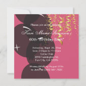 Invitation Fête d'anniversaire des 60 ans | Modèle | À faire (Dos)