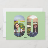 Invitation Fête d'anniversaire des 60 ans Pale Green Choco Do (Dos)