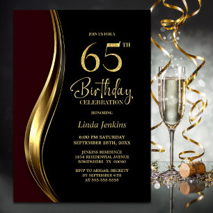 Invitation Fête d'anniversaire des 65 ans de Black Gold Burgu