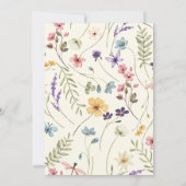 Invitation Fête d'anniversaire des 6 ans Wild & Six Wildflowe (Dos)