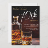 Invitation Fête d'anniversaire des 70 ans d'Elegant Whiskey (Devant)
