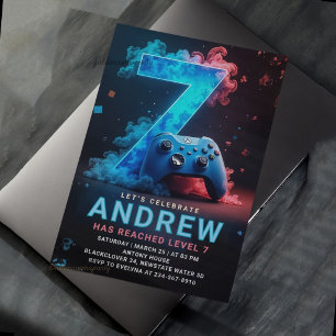 Invitation Fête d'anniversaire des 7 ans de jeu vidéo