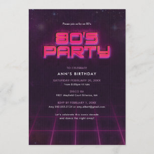 Invitation Fête d'anniversaire des 80 ans