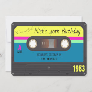 Invitation Fête d'anniversaire des 80 ans, détails personnali