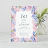 Invitation Fête d'anniversaire des 80 ans d'Hortensias (Debout devant)