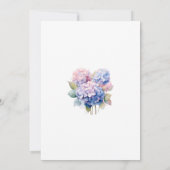Invitation Fête d'anniversaire des 80 ans d'Hortensias (Dos)