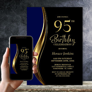 Invitation Fête d'anniversaire des 95 ans de Black Gold Blue