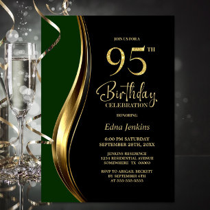 Invitation Fête d'anniversaire des 95 ans de Black Gold Green
